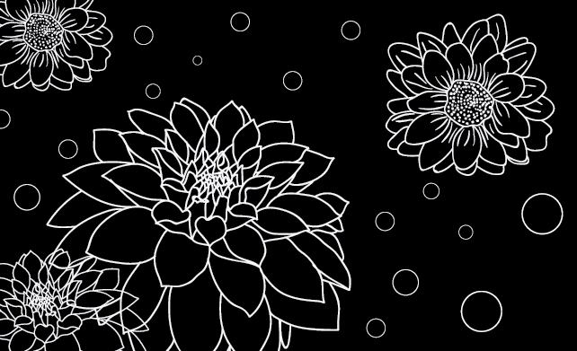 Abstrakte blomster vinyl teppe - Tenstickers