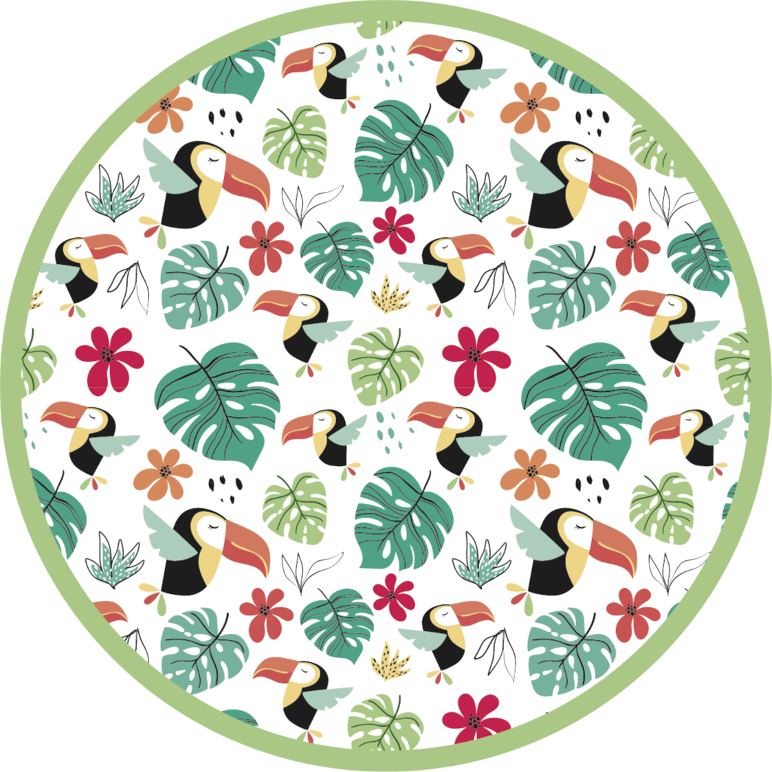 Tropisk tukan motiv vinyl teppe dyr - Tenstickers