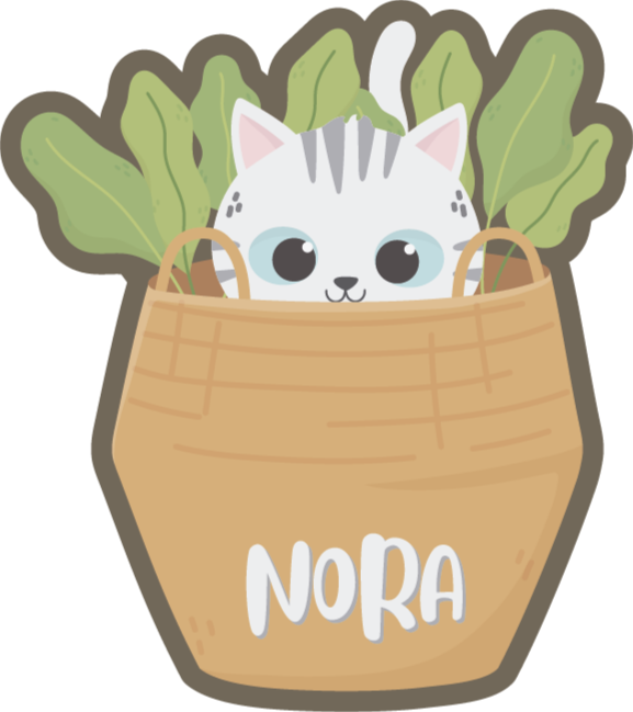 Personlig kattedyr vinyl teppe med navn - Tenstickers