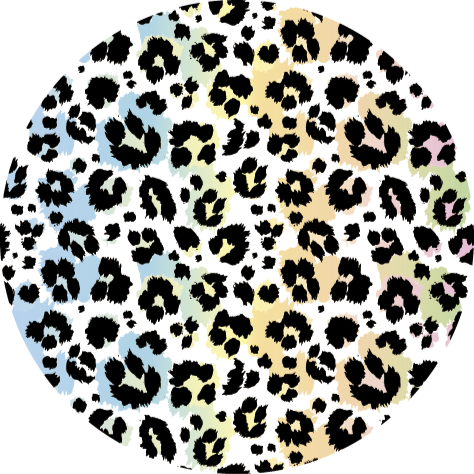 Flerfarget leopard vinylteppe dyreprint - Tenstickers