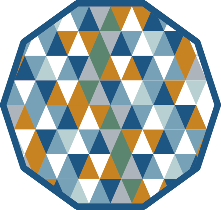 Pvc teppe flerfarget trekanter vinyltepper - Tenstickers