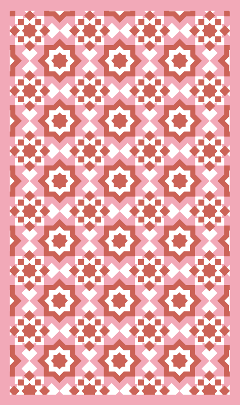 Kjøkken vinyl teppe røde firkanter fliseteppe - Tenstickers