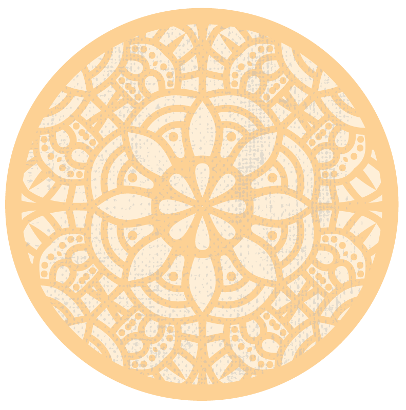 Mandala motiv sirkel vinyl teppe mandala - Tenstickers