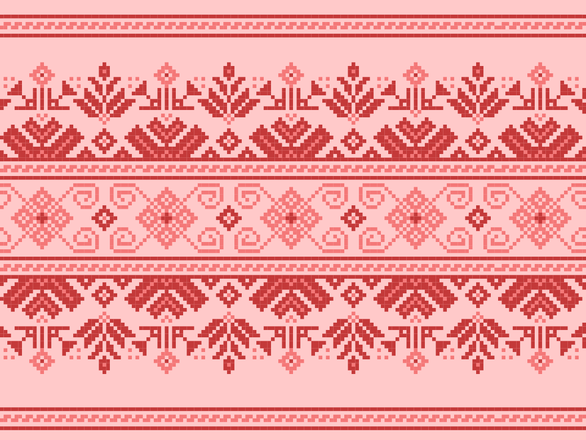 Folkekunst etnisk vinyl teppe - Tenstickers