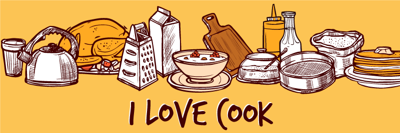 Kjøkkentekst med kjøkkenutstyr tilpasset vinyl teppe - Tenstickers