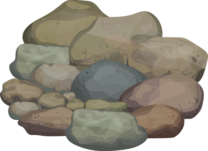 Rullestein illustrasjon Vinyl teppe steiner - Tenstickers