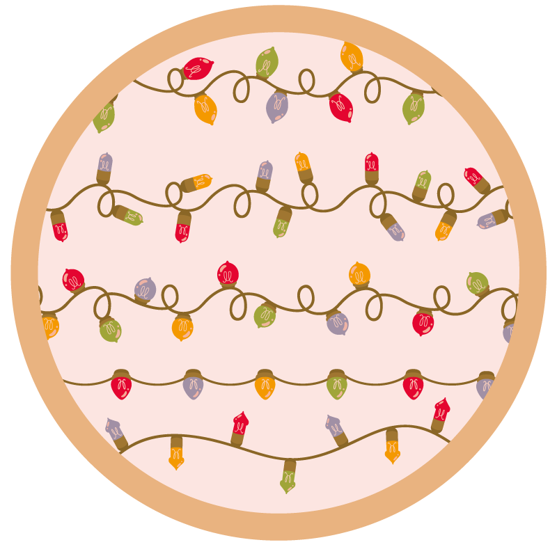 Festlig krans Arrangementer vinylteppe - Tenstickers