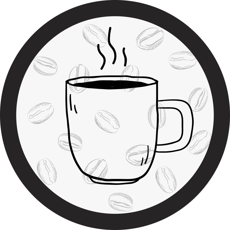 Kaffe, på, hvit, bakgrunn, kjøkken, fliser - Tenstickers
