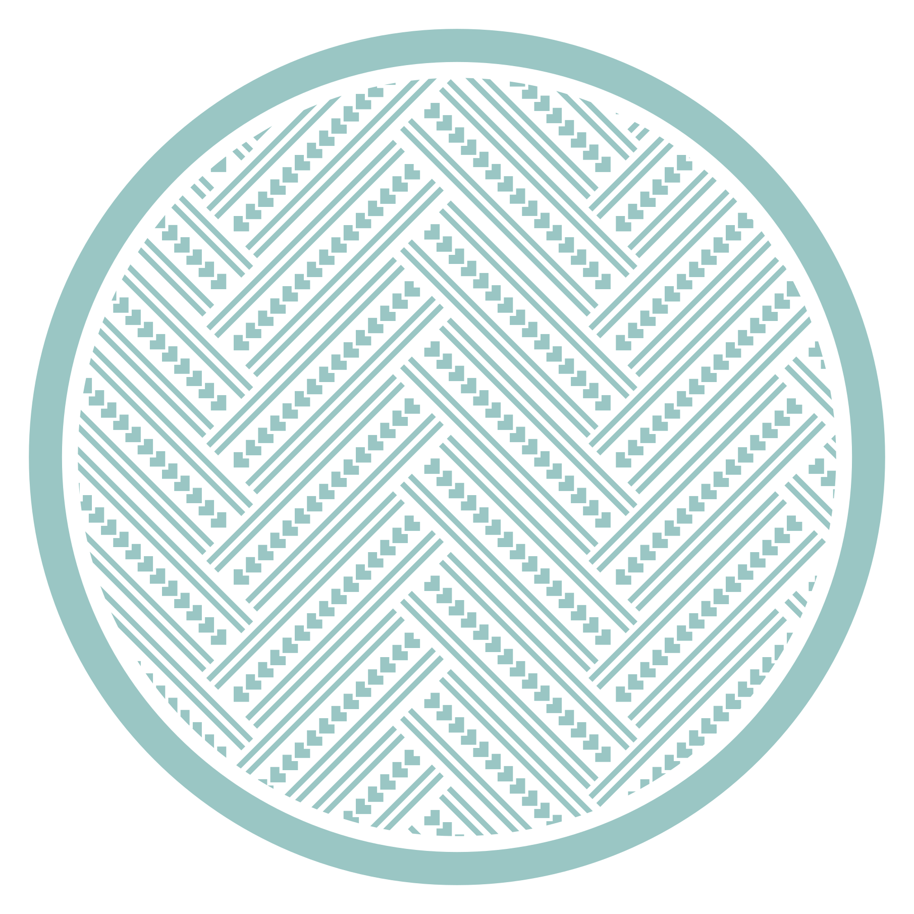 Geometrisk mønster rundt vinyl teppe geometrisk - Tenstickers