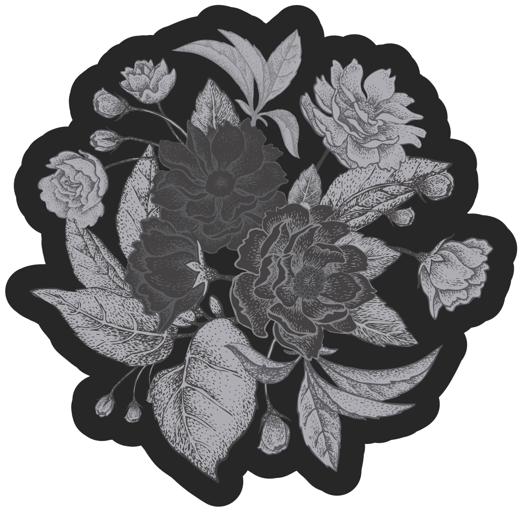 Orientalske blomster vinyl teppe - Tenstickers