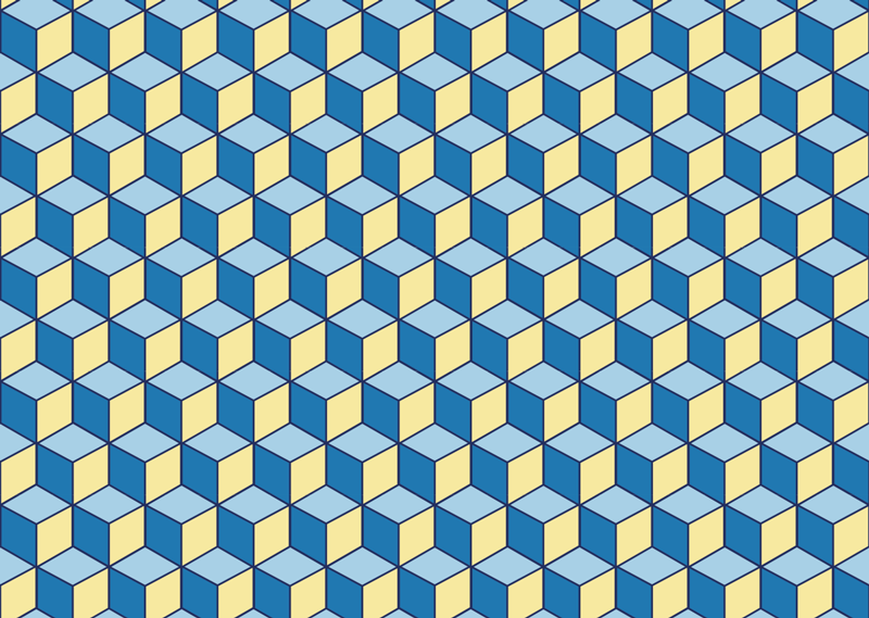 Vinylteppe kjøkken 3d-effekt geometriske tepper - Tenstickers