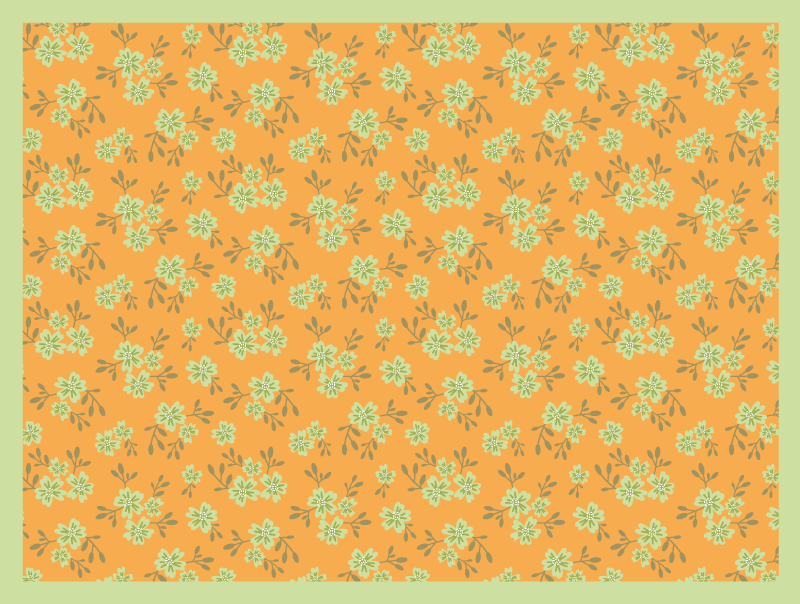 Vintage blomster gul farge blomsterteppe - Tenstickers