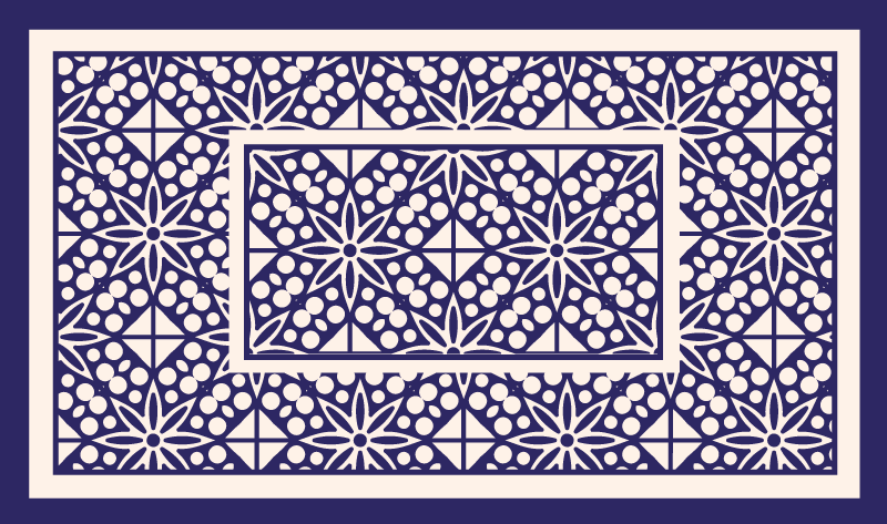 Delikate ornamenter moderne vinyl teppe - Tenstickers