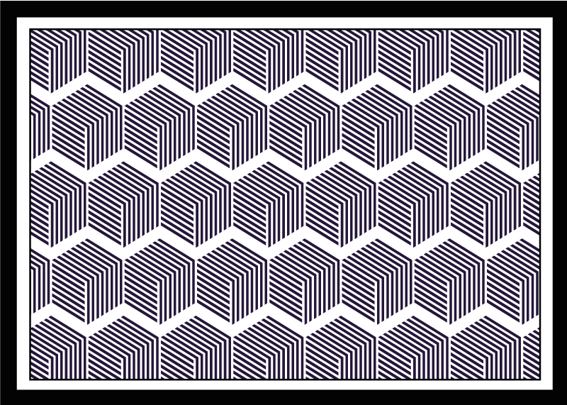 Kubistisk kontrast vinyl teppe geometrisk - Tenstickers