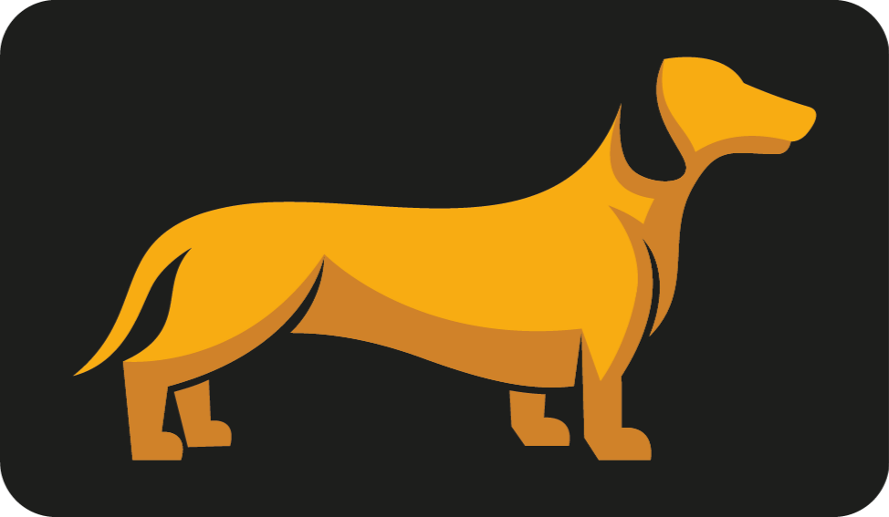 Hundesilhuett vinyl teppe dyr - Tenstickers