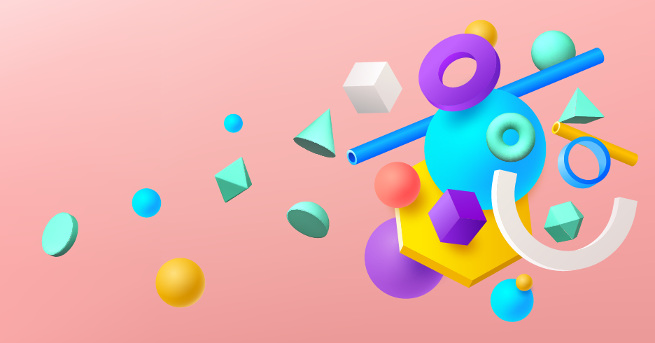 Grunnleggende 3d former moderne vinyl teppe - Tenstickers