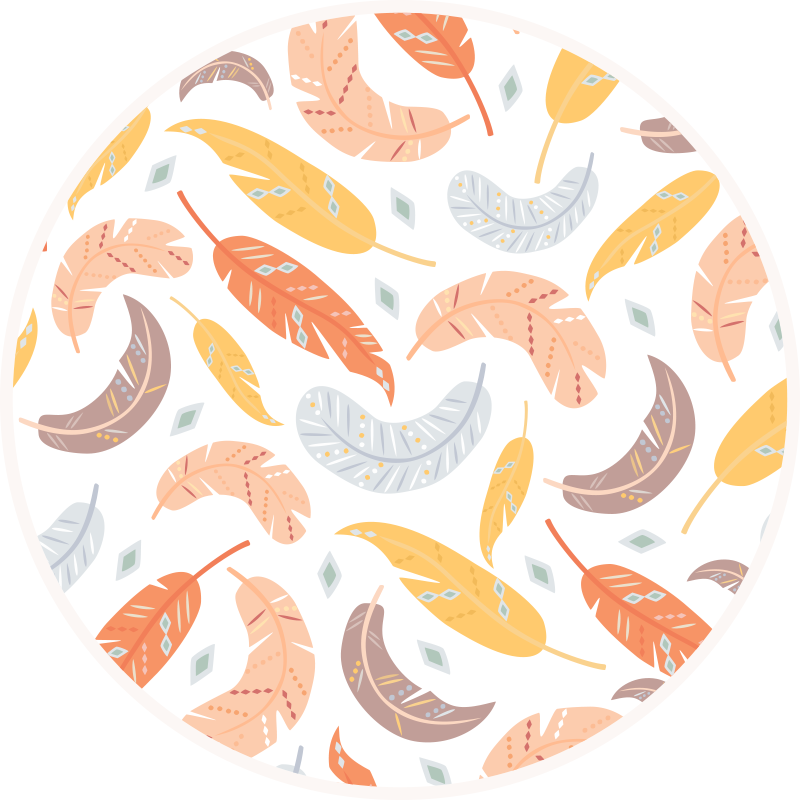 Botanisk bladmønster vinyl teppe blomster og planter - Tenstickers