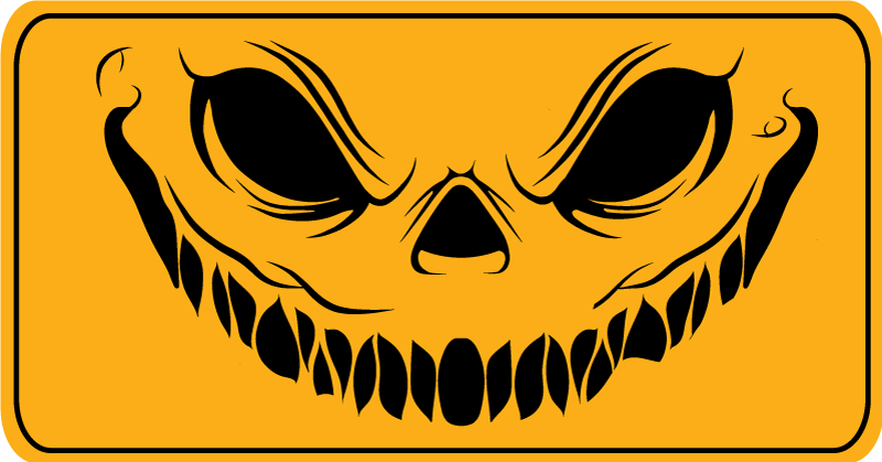 Smiley face skumle halloween tepper - Tenstickers