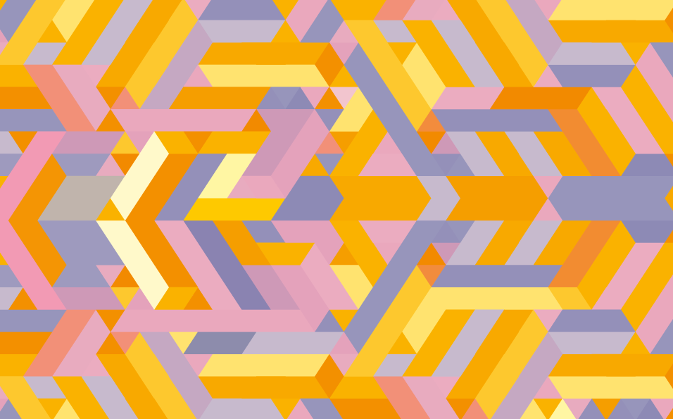 Geometrisk mønster overlapping bad vinyl teppe - Tenstickers