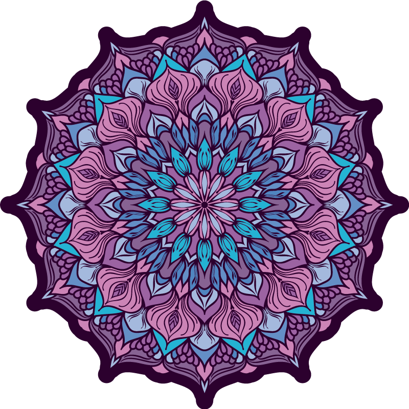 Boho mandala mønster mandala vinylteppe - Tenstickers