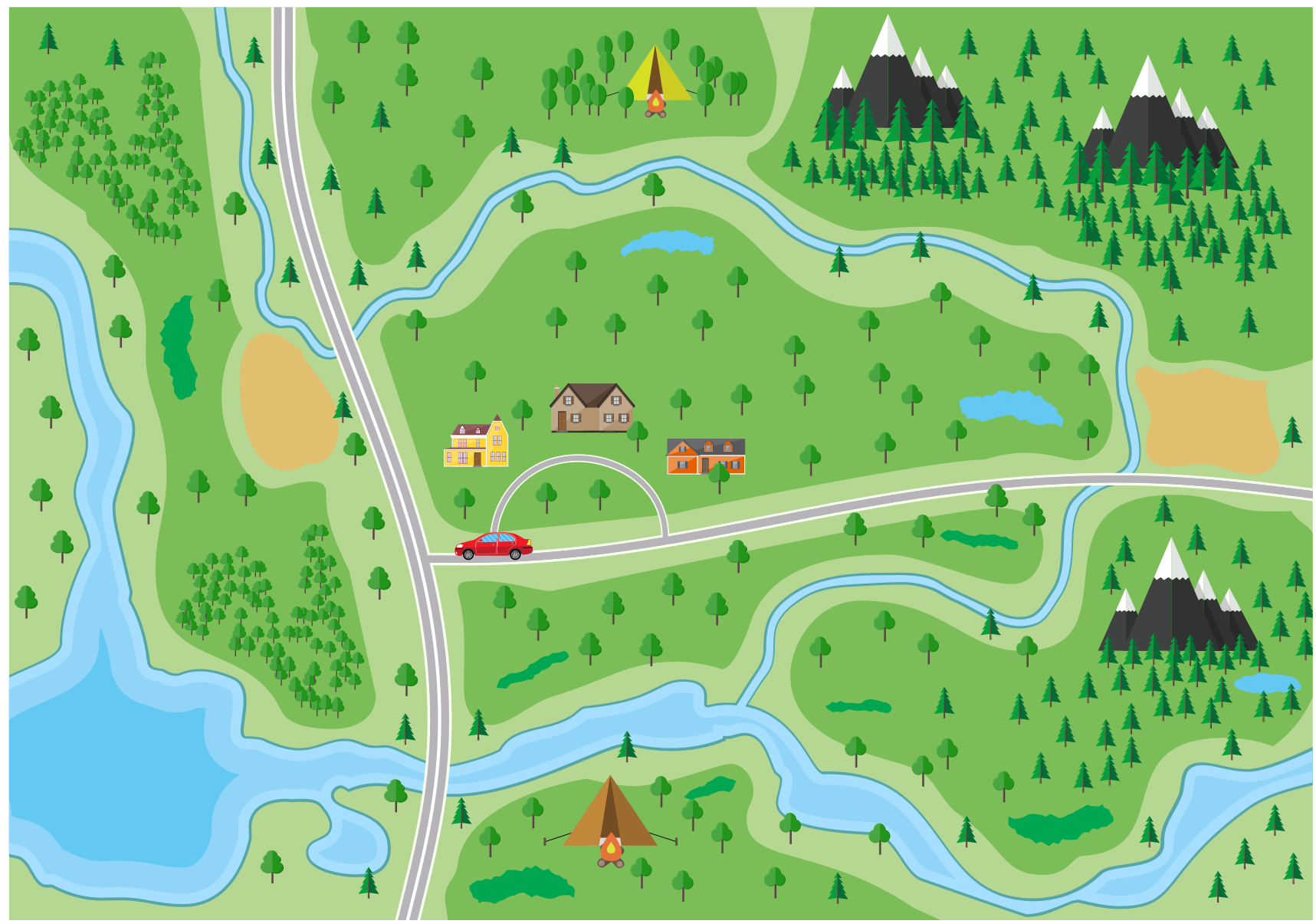 Fjellveikart vegteppe - Tenstickers