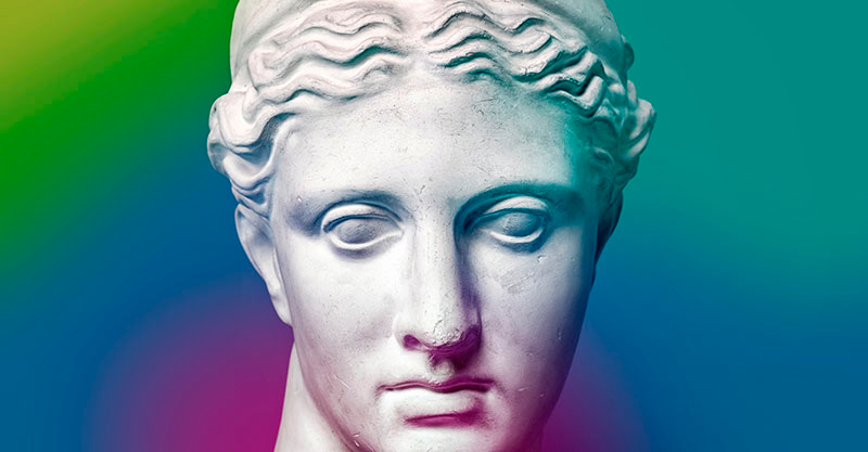 Greske gjenstander vintage vinyl teppe - Tenstickers