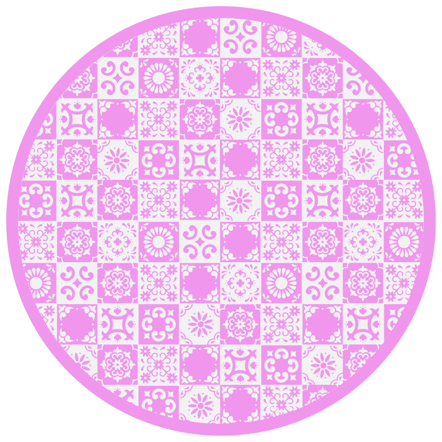 Mandala inspirert sirkel vinyl teppe mandala - Tenstickers