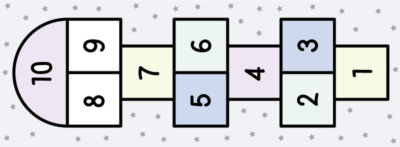 Hopscotch nordisk stil spillematte - Tenstickers