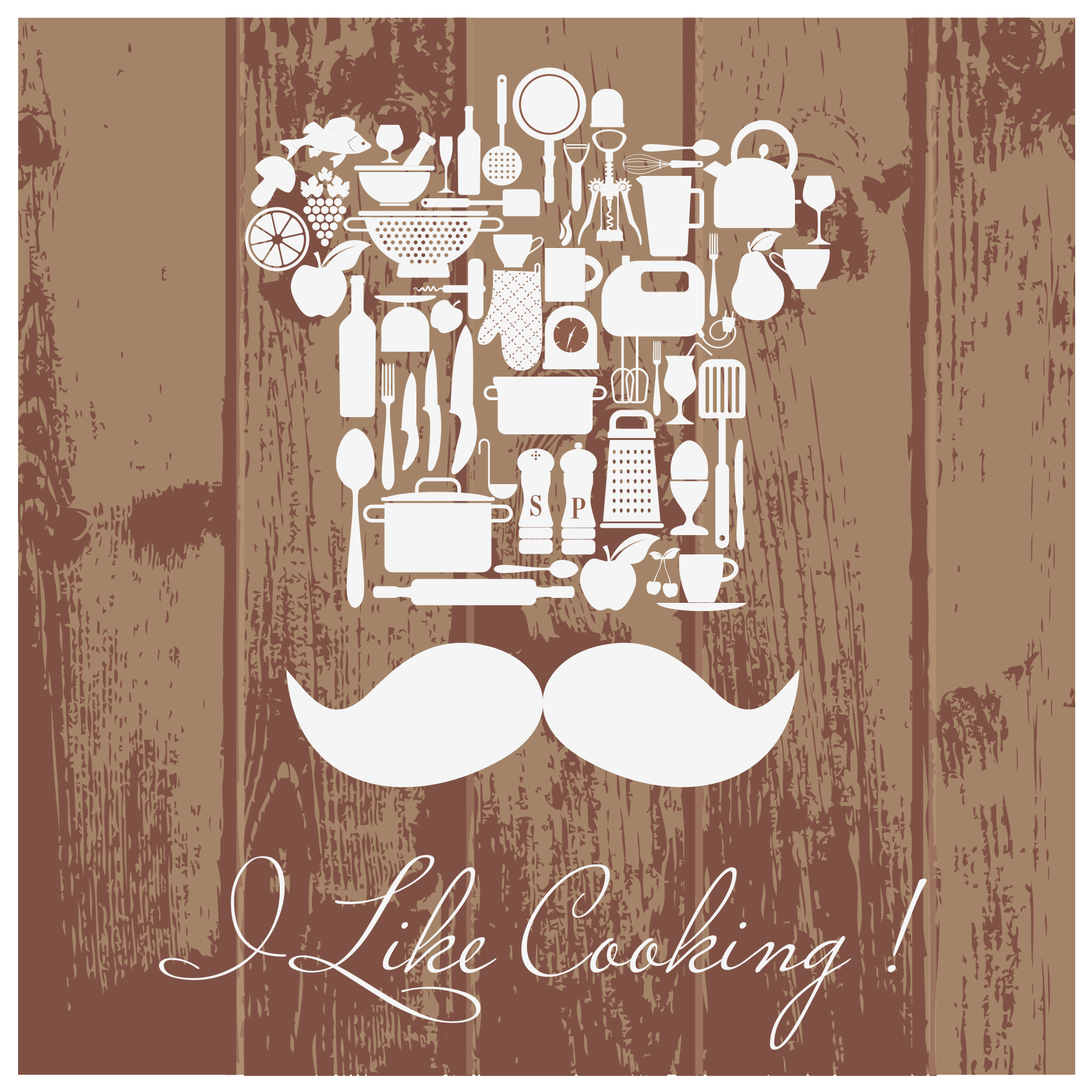 Kulinarisk entusiasme emblem vinyl teppe sagn og tekster - Tenstickers