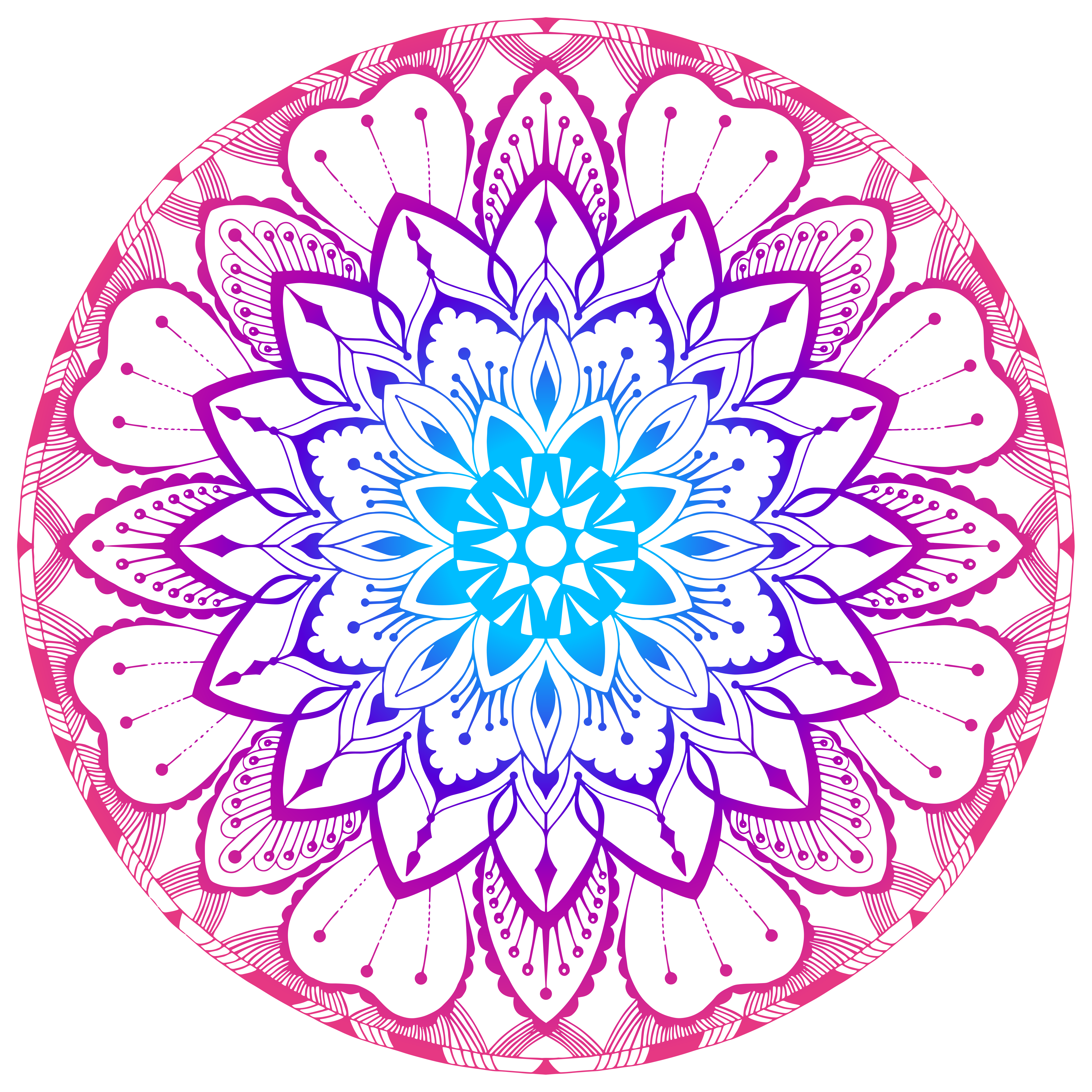 Mandala mønster skive vinyl teppe mandala - Tenstickers