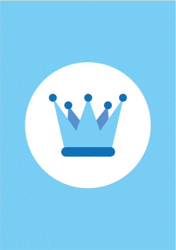 Blå krone baby vinyl lekematte - Tenstickers