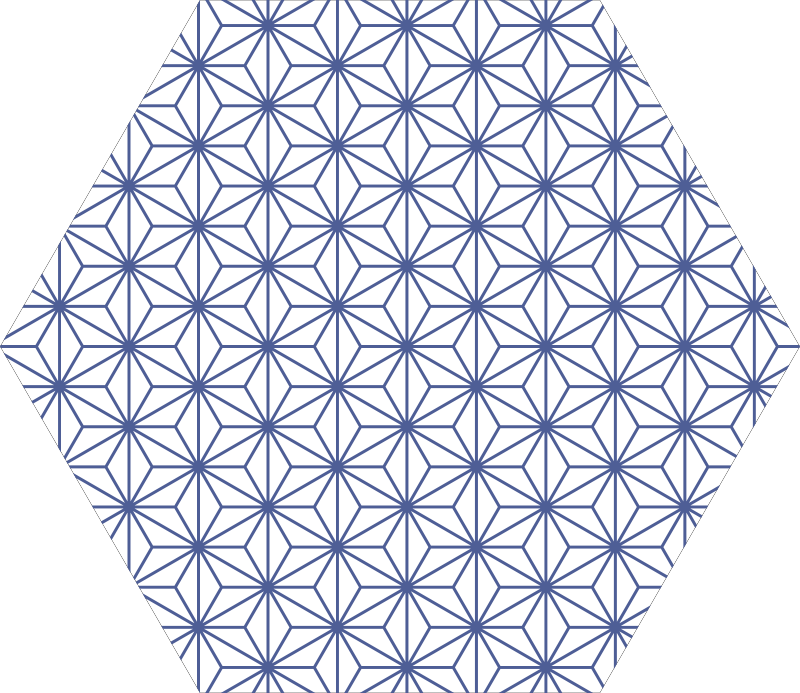 Blå stjerner mosaikkfliser - Tenstickers