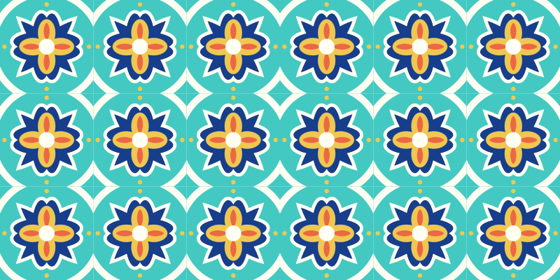 Turkisfliser med teksturert mosaikk - Tenstickers