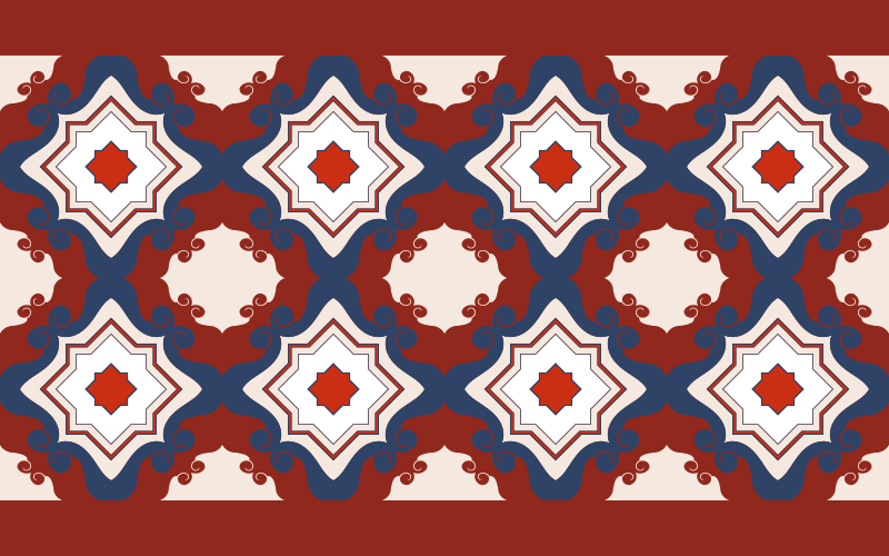 Rød vintage fliser mosaikk fliser - Tenstickers