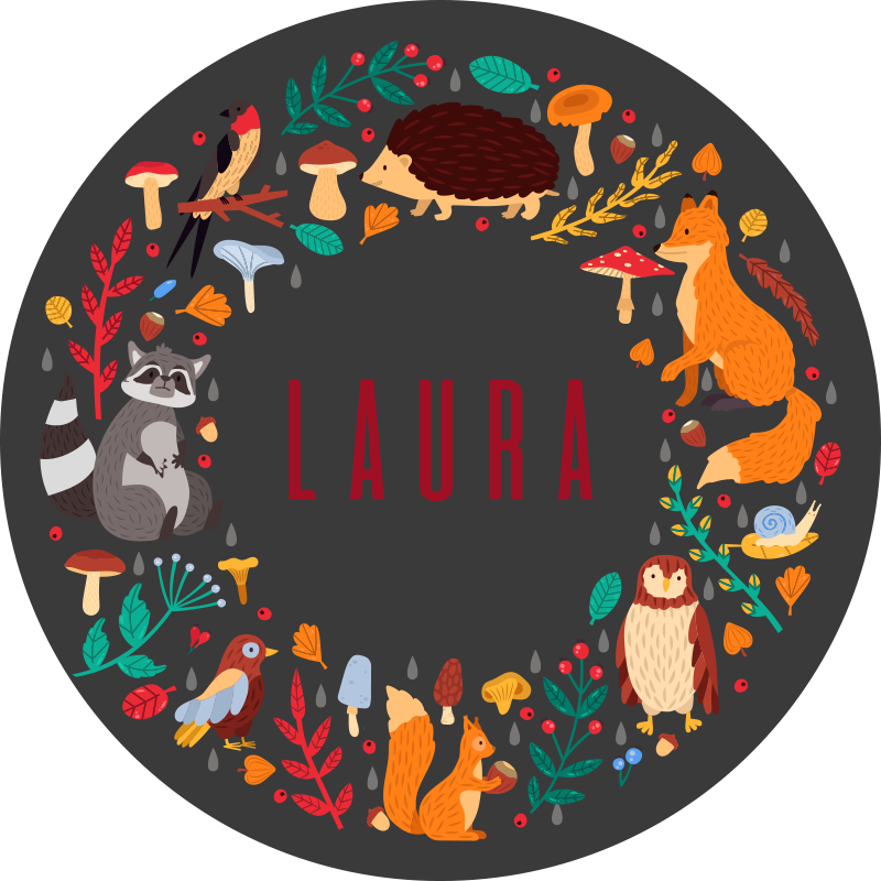 Personlig tilpasset skog vinyl teppe baby - Tenstickers