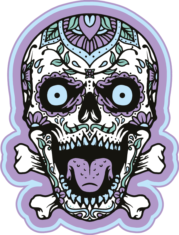 Abstrakt skull soverommet teppe - Tenstickers
