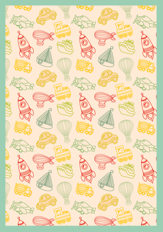 Barn tegneserie vinylteppe - Tenstickers