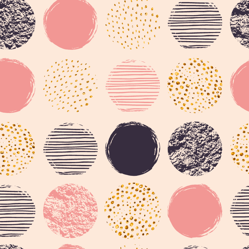 Prikkede ensemble vinyl teppe geometrisk - Tenstickers