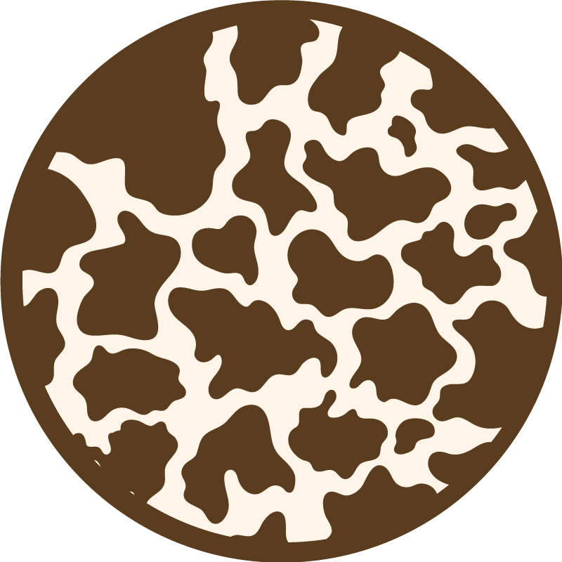 Brun ku dyretrykk vinylteppe - Tenstickers