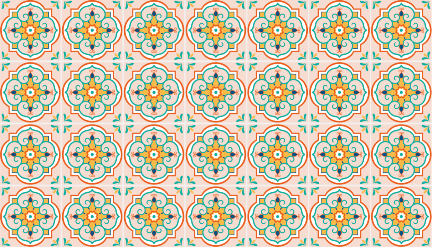 Fargerike mosaikkfliser vinyltepper - Tenstickers