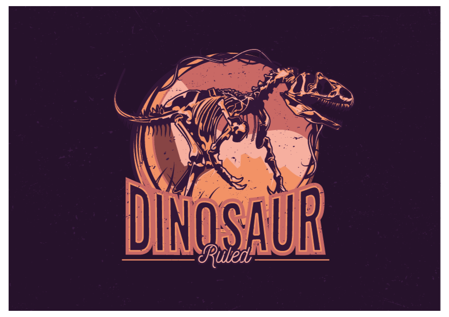 Dinosaur grafisk bilde vinyl teppe dyr - Tenstickers