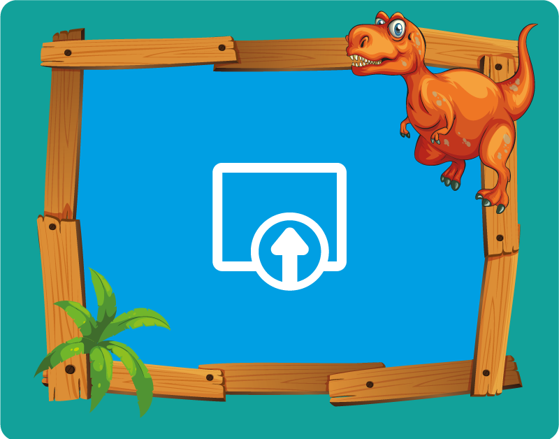 Tilpassbar dinosaur vinyl teppe spedbarn - Tenstickers