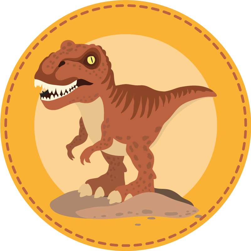 Oransje dinosaur bakgrunn dyr teppe - Tenstickers
