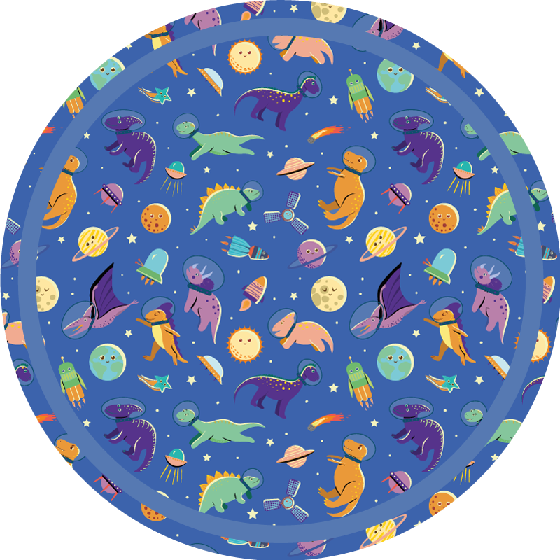 Plass dinosaur runde vinyl teppe spedbarn - Tenstickers