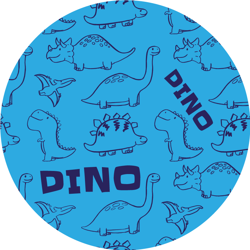 Søt dinosaur mønster vinylteppe - Tenstickers