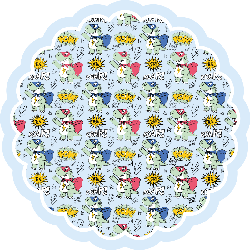 Super dinosaur mønster barn vinyl teppe - Tenstickers