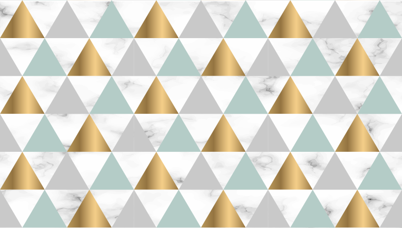 Marmor trekant geometri gang løpere - Tenstickers