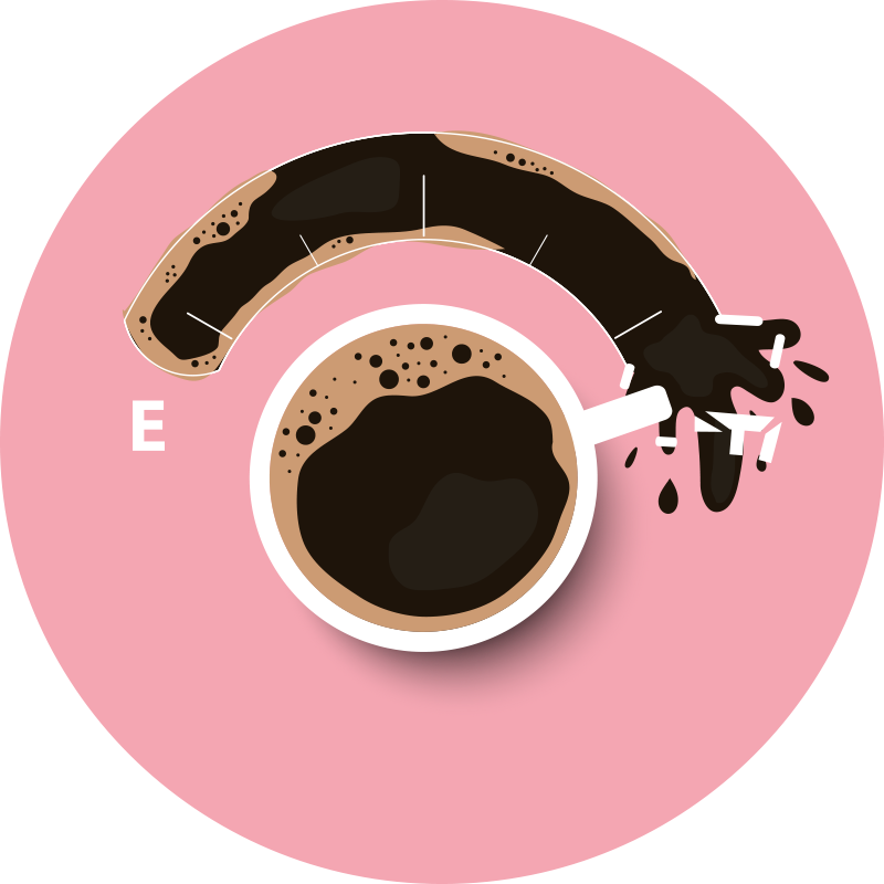 Kraftig kaffekoppmal moderne teppe - Tenstickers