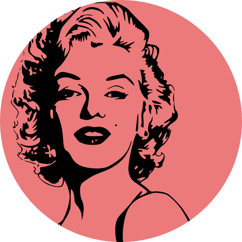Marilyn monroe portrett vinylteppe - Tenstickers