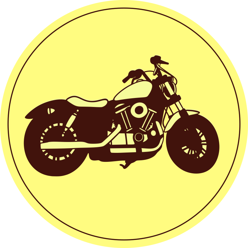 Fancy motorsykkel vintage teppe - Tenstickers